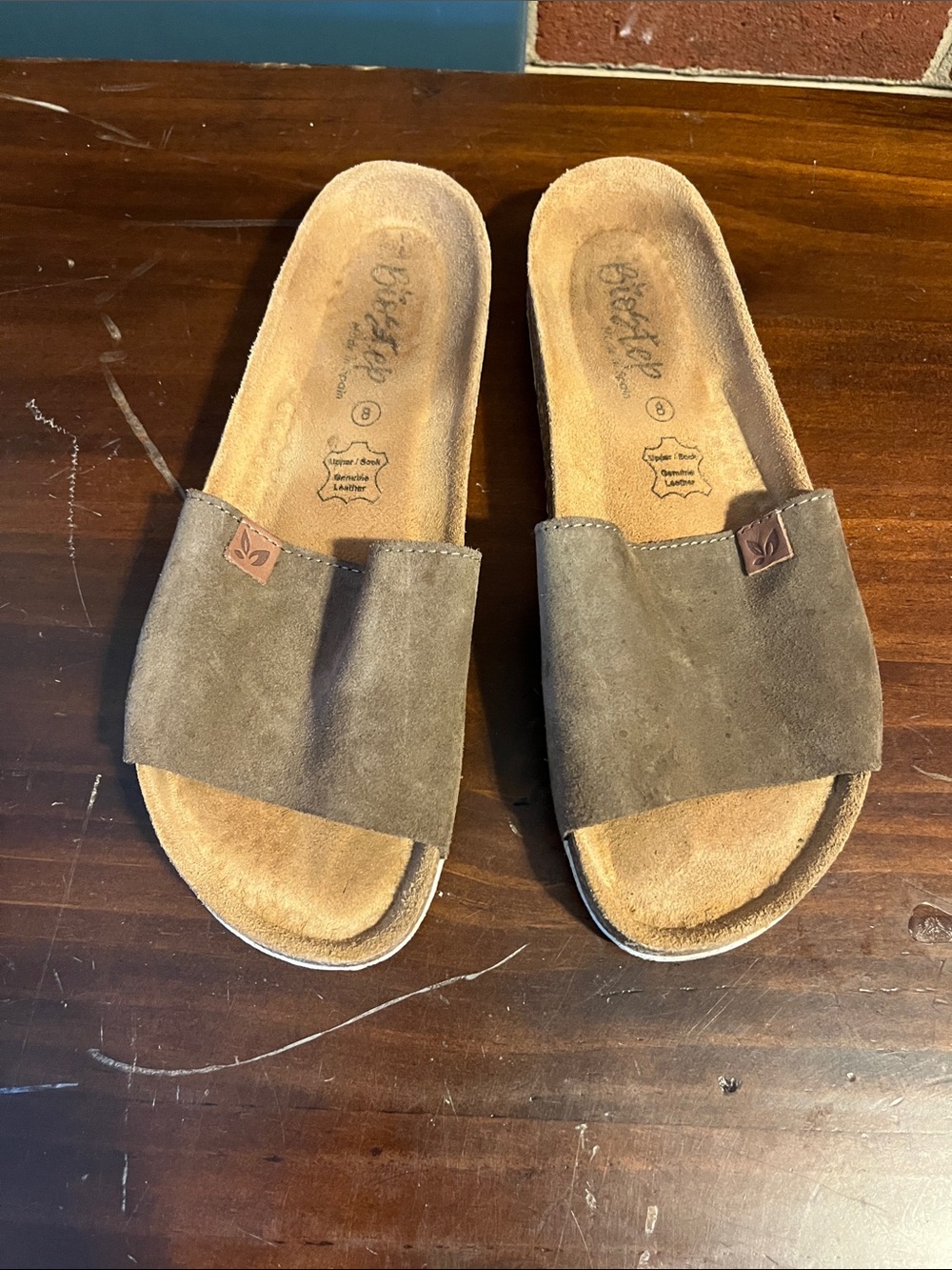 Suede Slide Sandals in Brown - Casual Women’s Comfort
